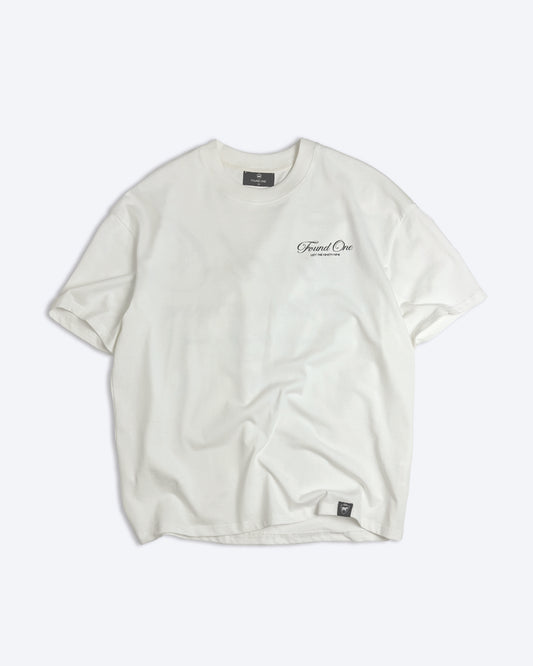 Statement Script T-Shirt (Vintage White)