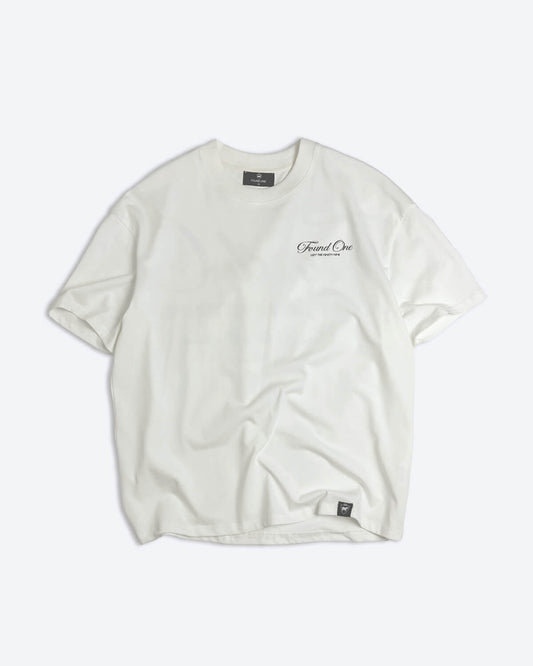 Statement Script T-Shirt (Vintage White)