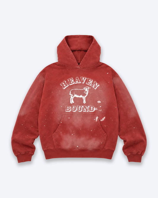 Heaven Bound Vintage Red Hoodie